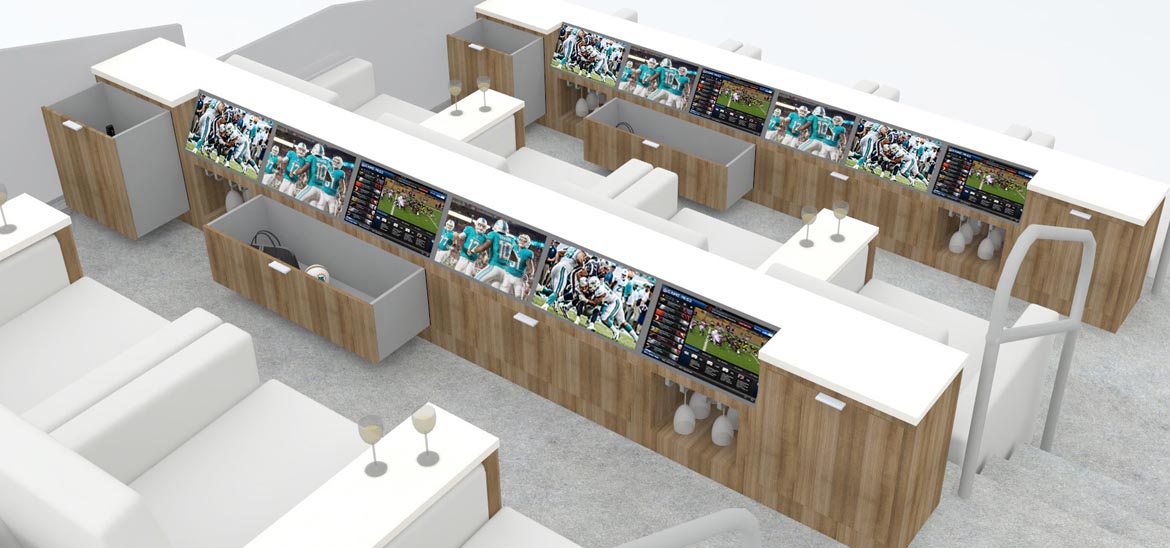 Rendering of the 72 Club Living Room Boxes