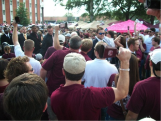 In the action at an SEC tailgate at Mississippi St.